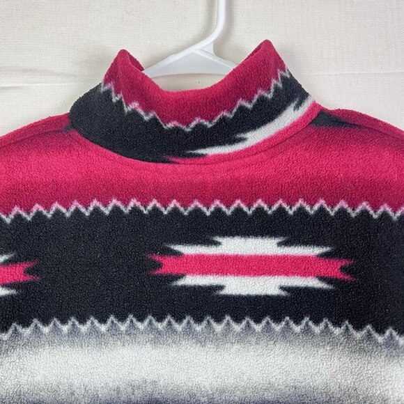 Wrangler Aztec Western Blanket Fleece 1/4 Zip Pullover Size Large Southwest - Picture 12 of 14